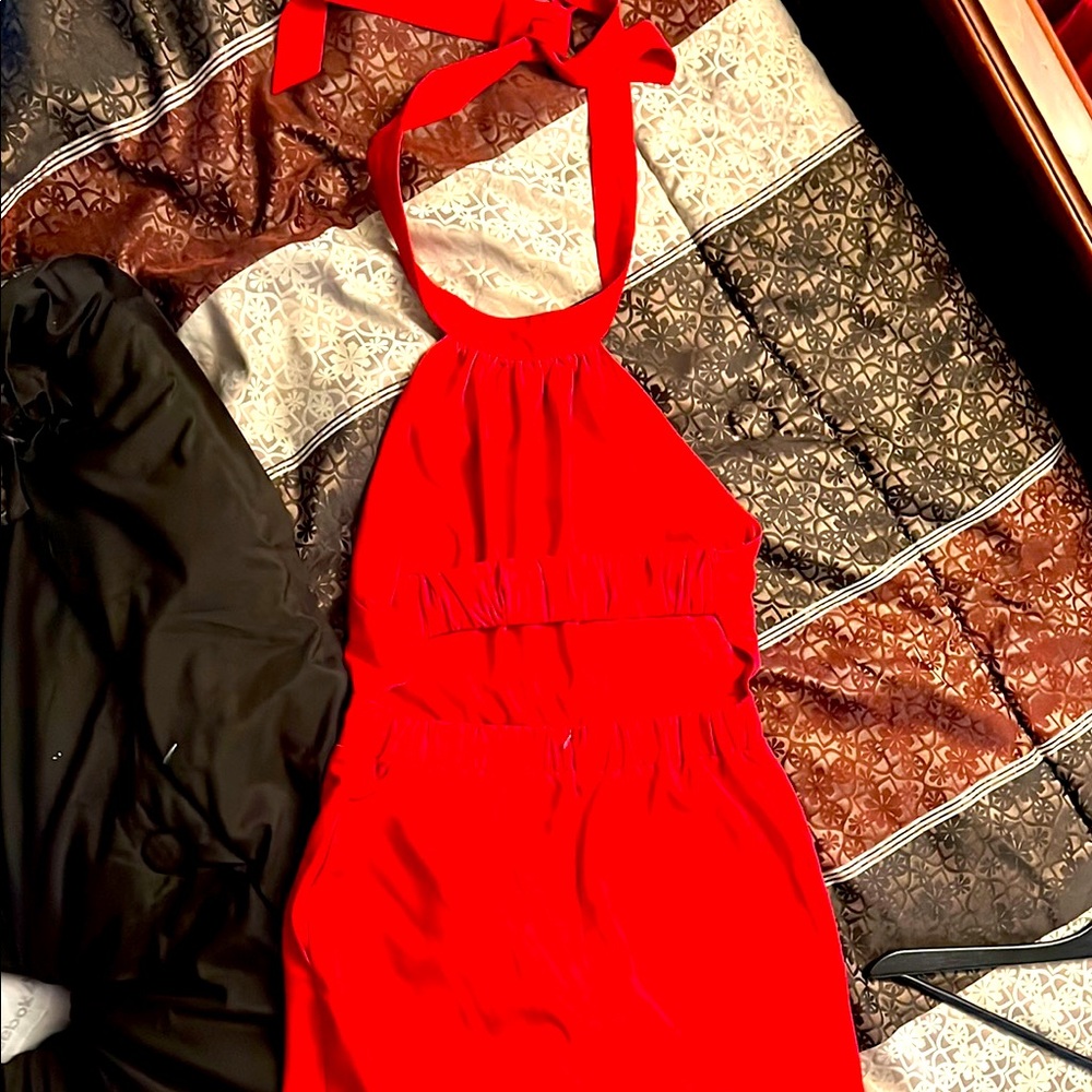 Vibrant Red Halter Jumpsuit COLOUR OF THE SEASON